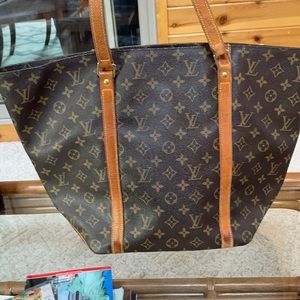 Louis Vuitton Monogram Sac Shopping Tote. Pre-loved in smoke-free home.